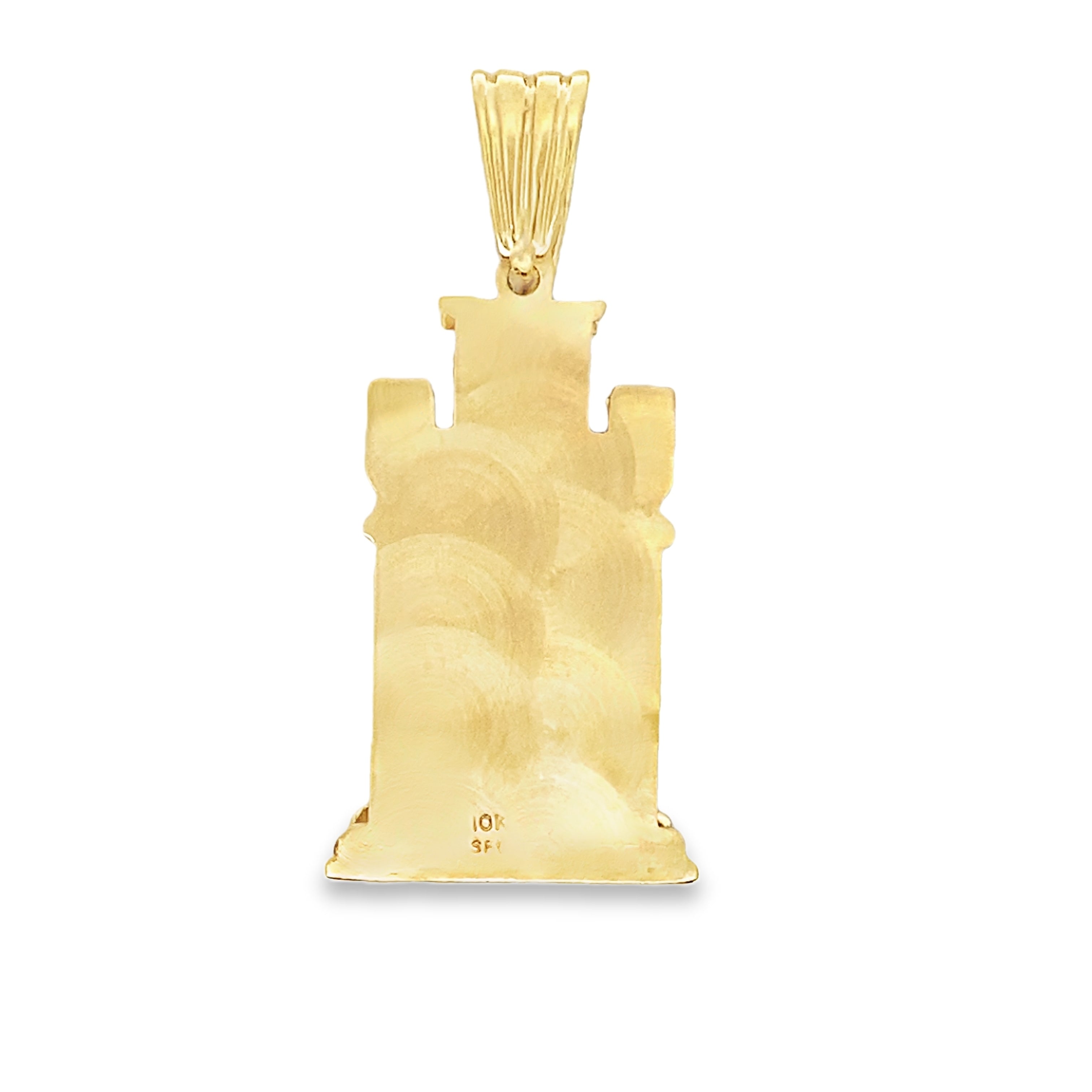 10K Two Tone Gold 3D San Lazaro Pendant 7.3Dwt