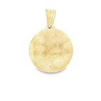 10K Two Tone Gold 3D San Lazaro Pendant 8.1Dwt