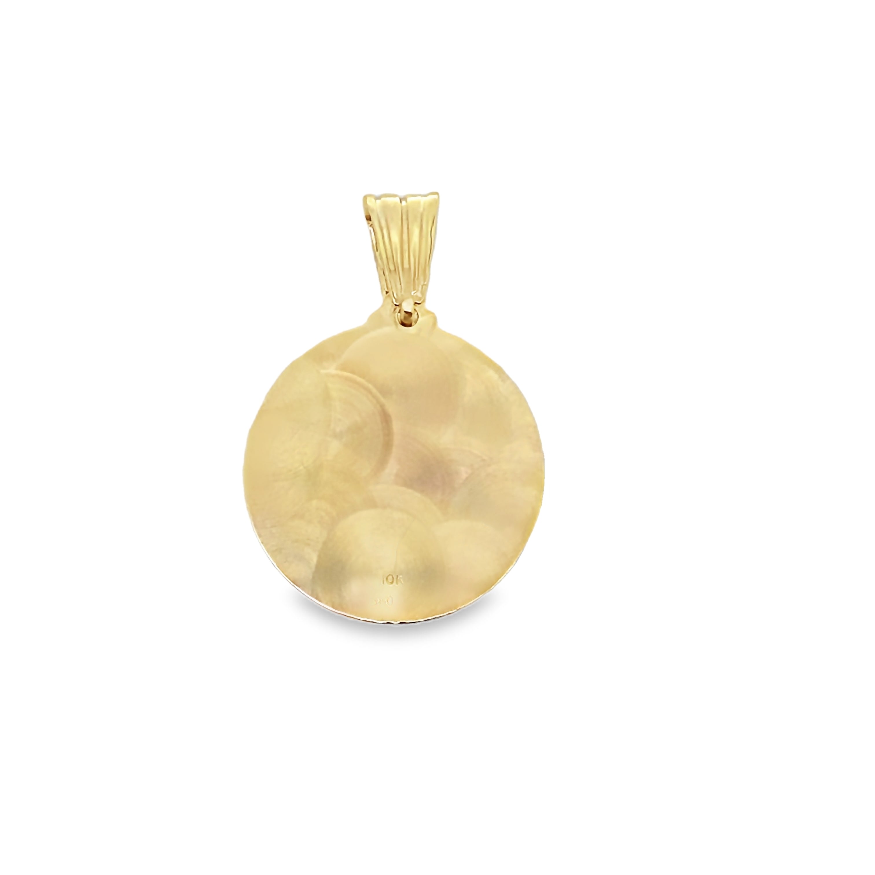 10K Two Tone Gold 3D Caridad Del Cobre Pendant 8.3Dwt