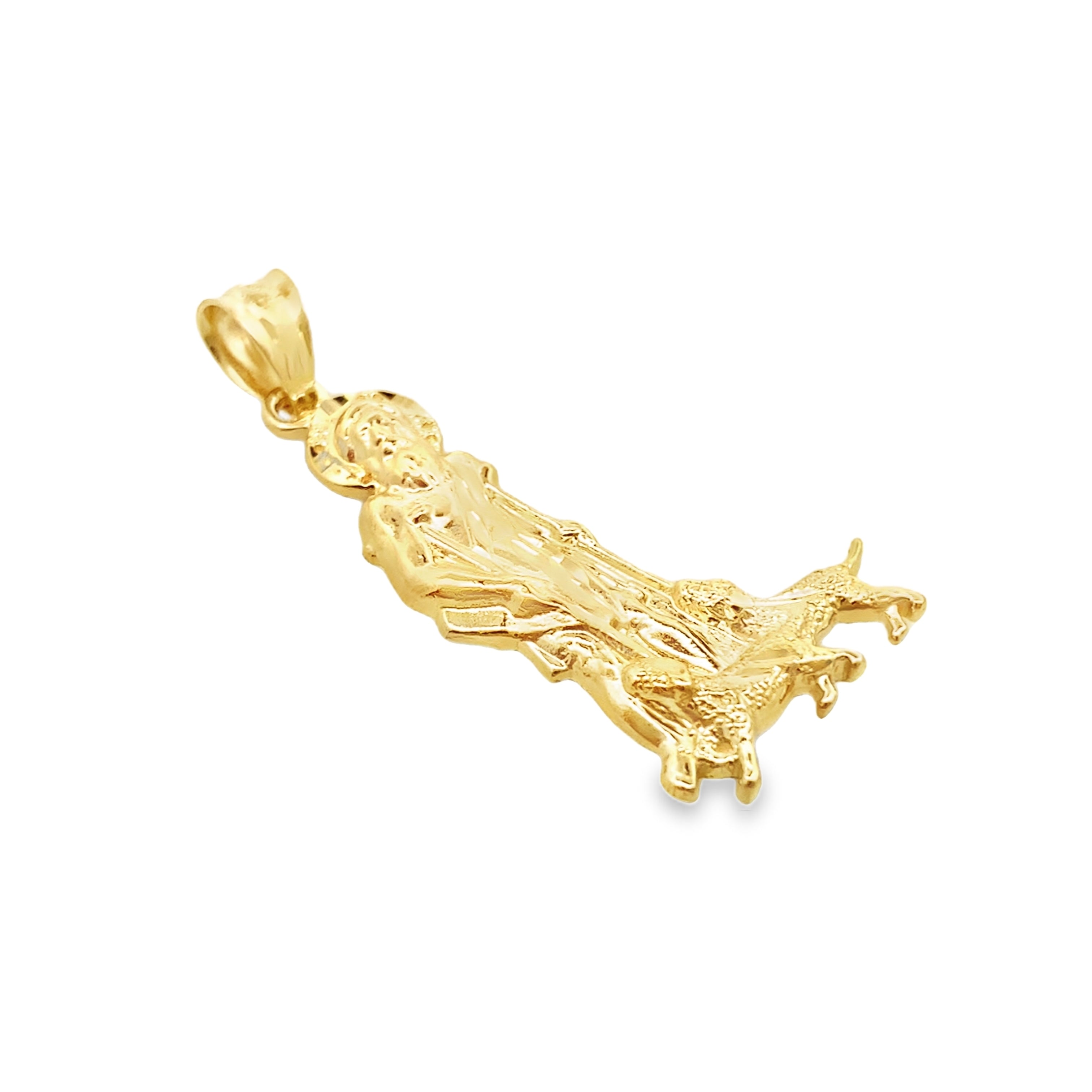 14K Yellow Gold San Lazaro Silhouette Pendant 1.1Dwt