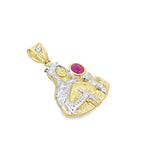 14K Two Tone Gold Santa Barbara Pendant 2.2Dwt