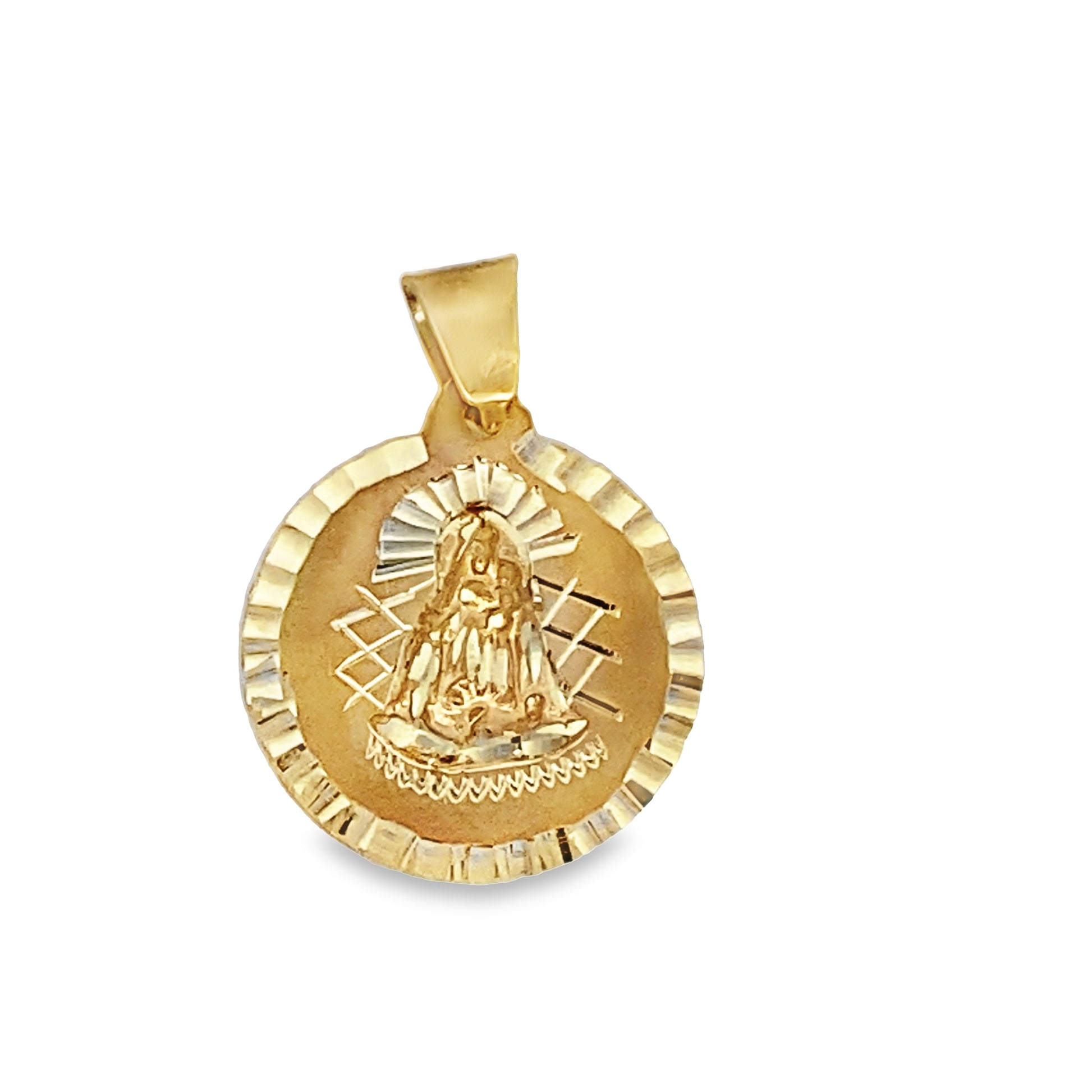 10K Yellow Gold Caridad Del Cobre Pendant 1.9Dwt