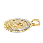 10K Two Tone Gold Caridad Del Cobre Pendant 2.7Dwt