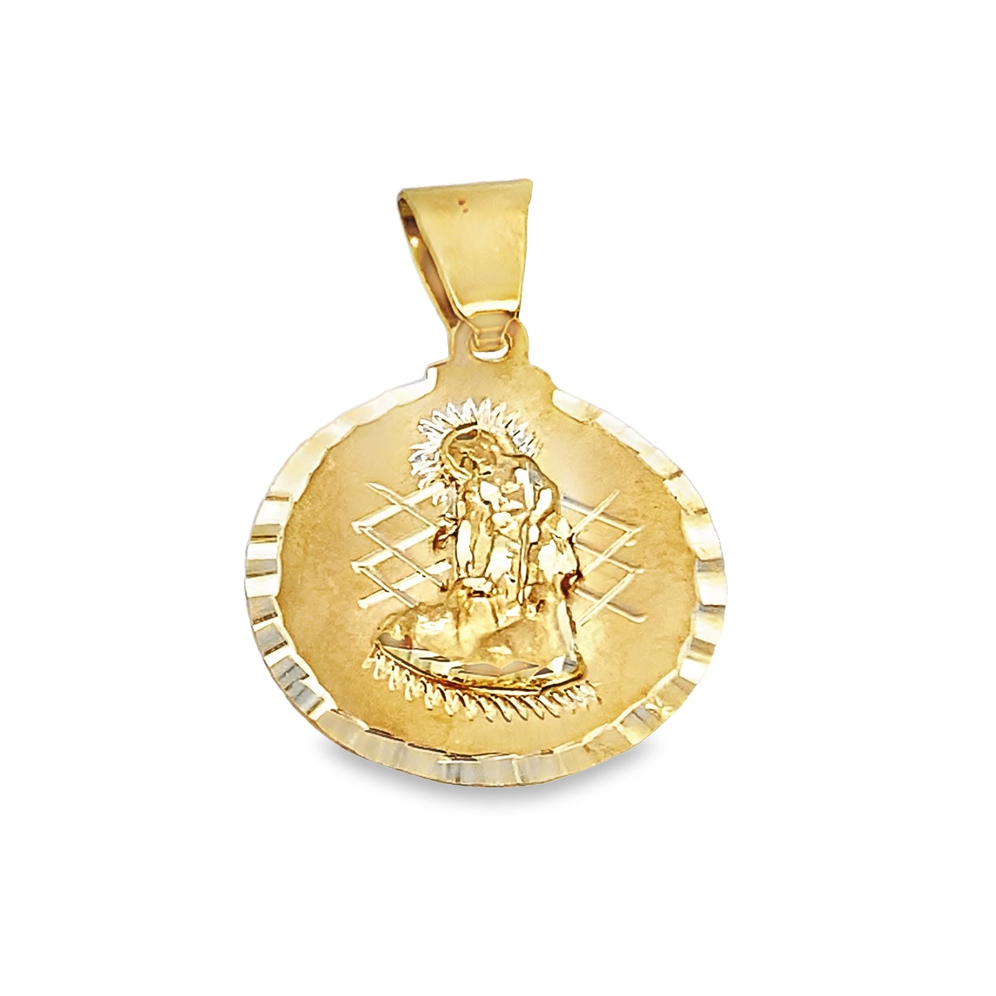 10K Yellow Gold Small San Lazaro Pendant 1.4Dwt