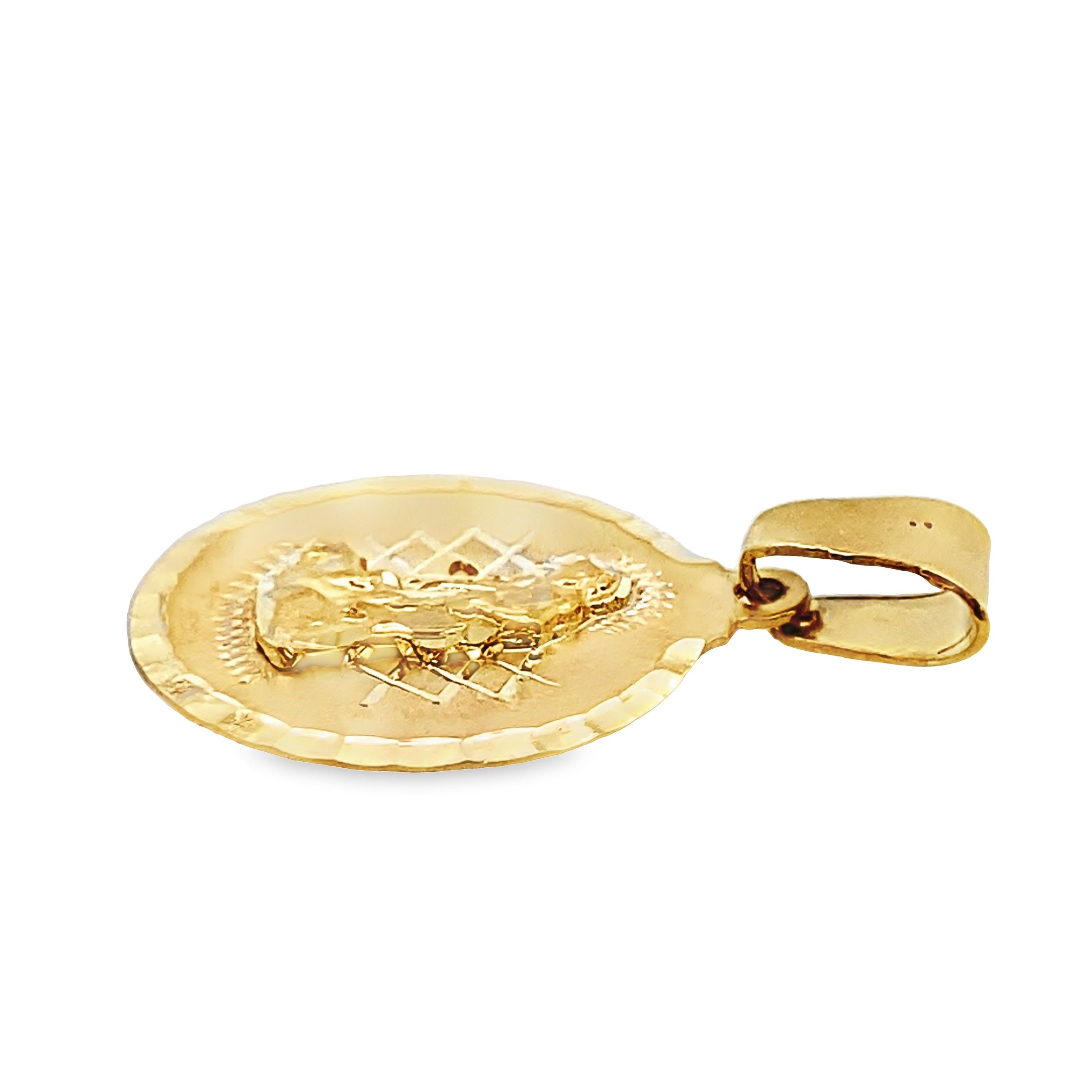 10K Yellow Gold Small San Lazaro Pendant 1.4Dwt