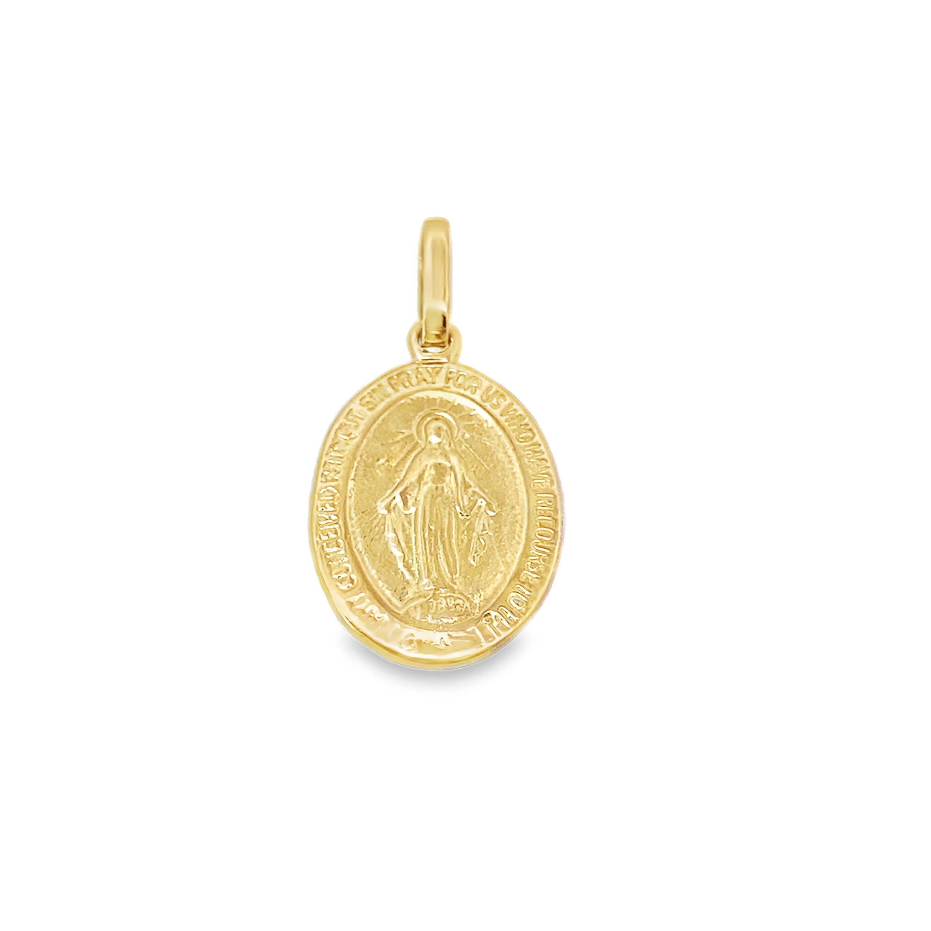 14K Yellow Gold La Milagrosa Pendant 2.2Dwt