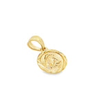 14K Yellow Gold Small Guardian Angel Charm 0.4Dwt