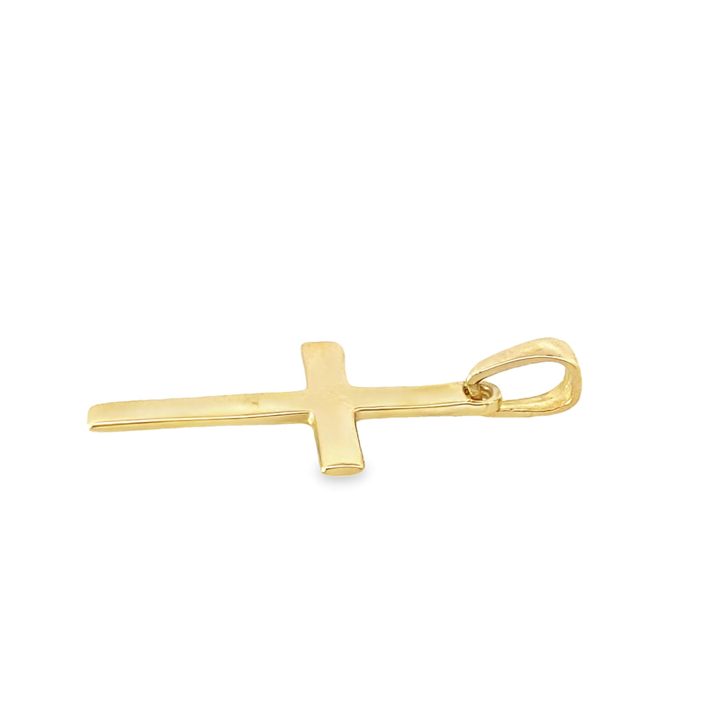 10K Yellow Gold Small  Cross Charm 0.4Dwt