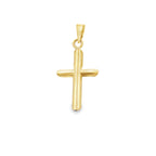 10K Yellow Gold Plain Cross Charm 0.3Dwt