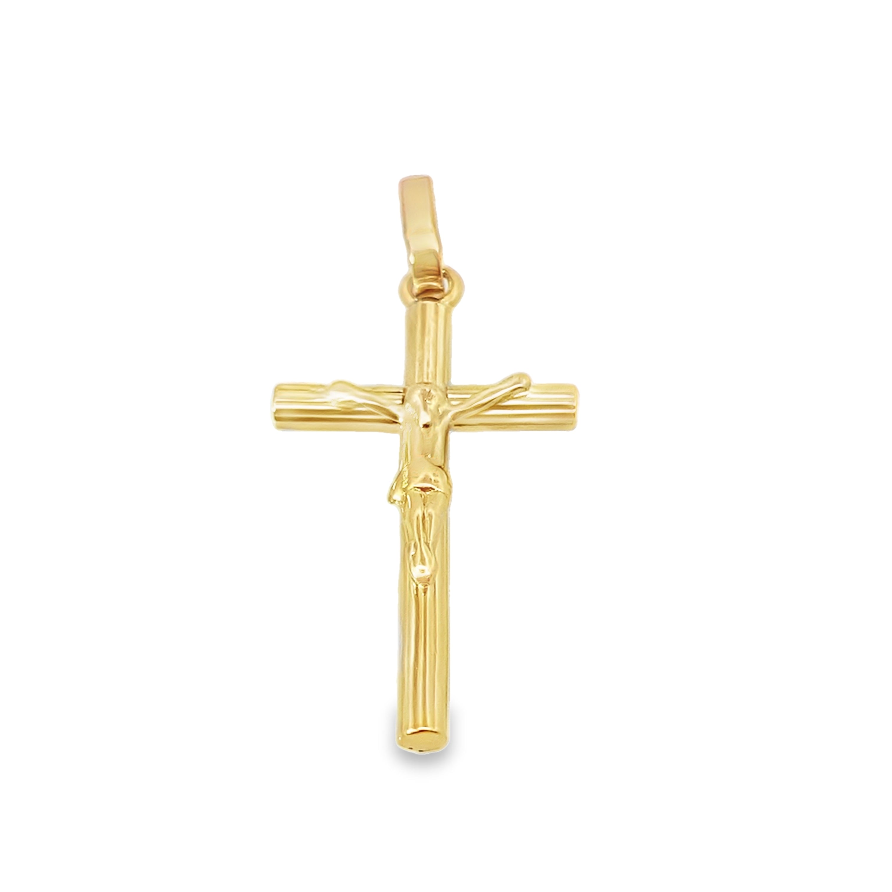 14K Yellow Gold Crucifix Pendant 2.3Dwt