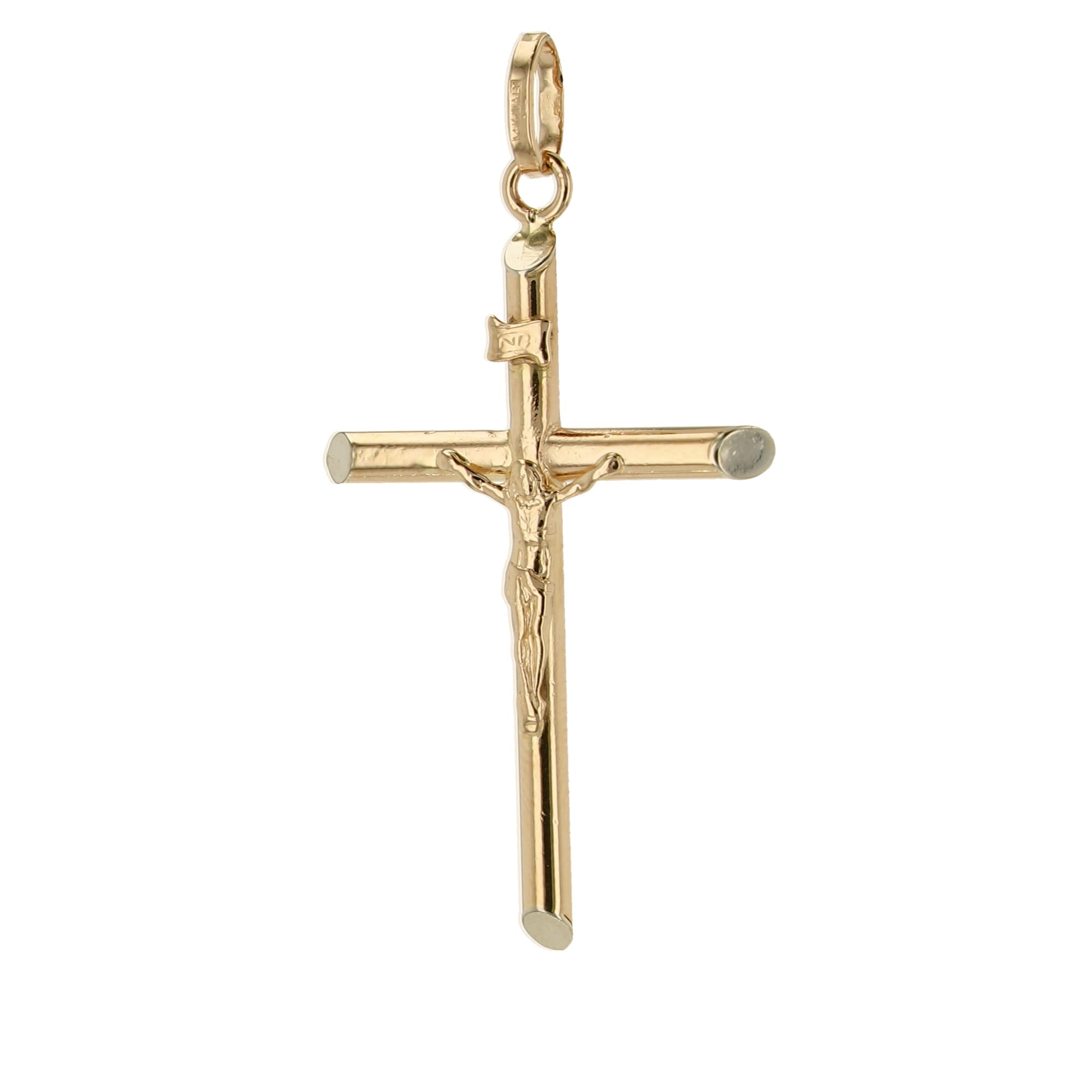 14K Yellow Gold Crucifix Pendant 2.2Dwt