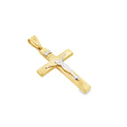 14K Two Tone Jesus Crucifix  Charm 1.0Dwt