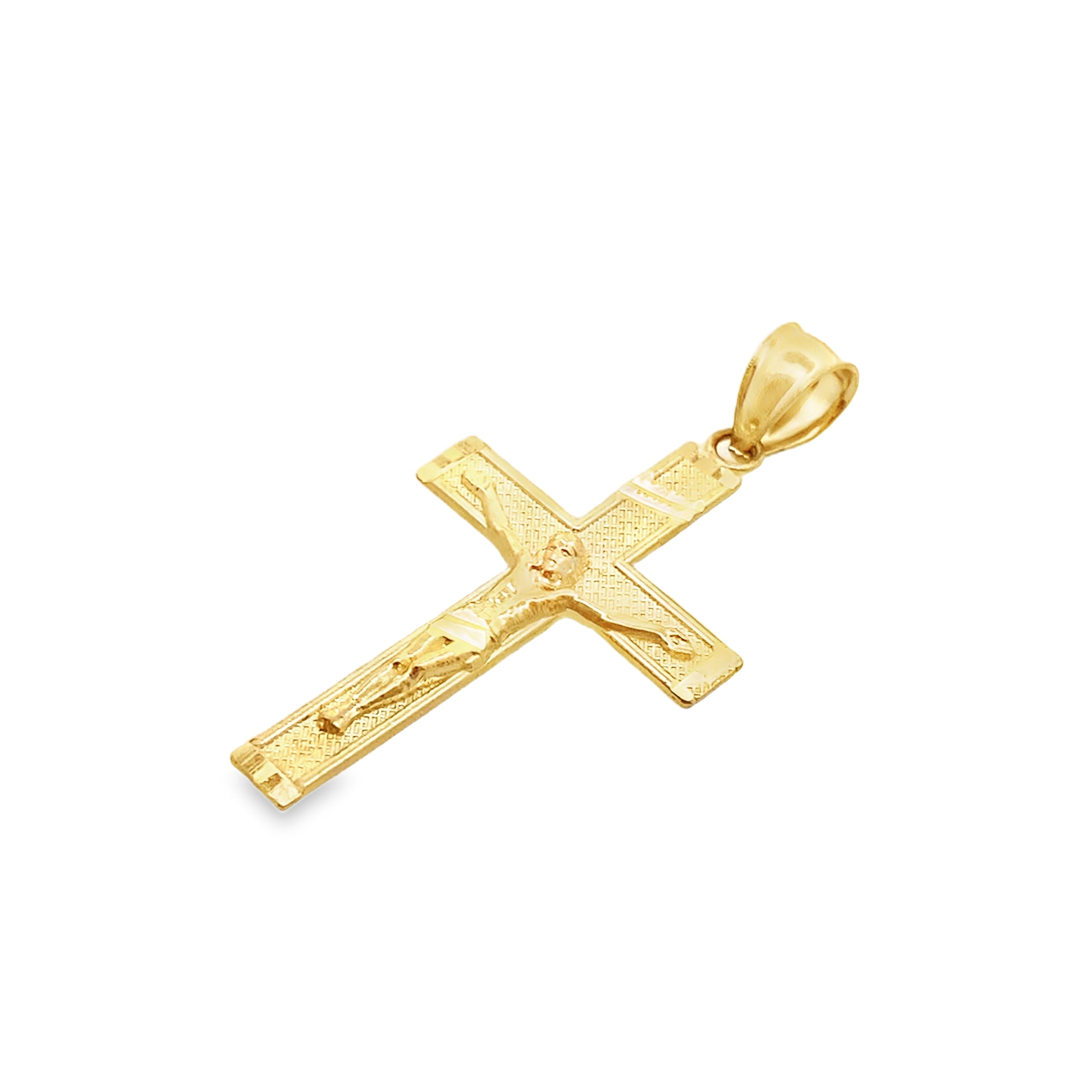10K Yellow Gold Crucifix Pendant 1.0Dwt
