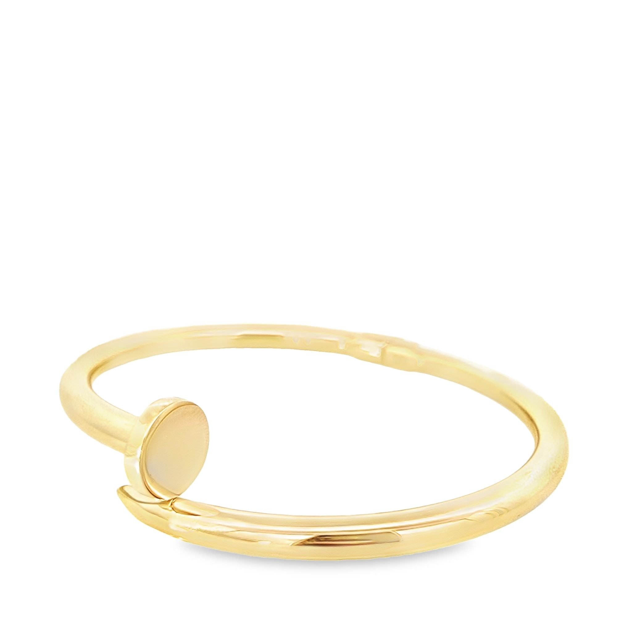 14K Yellow Gold Nail Style Bangle 8.6Dwt