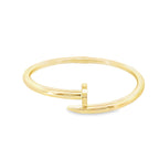 14K Yellow Gold Nail Style Bangle 8.6Dwt