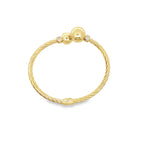14K Yellow Gold Twisted Hinged Bangle 5.7Dwt