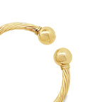14K Yellow Gold Twisted Hinged Bangle 6.0Dwt