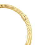14K Yellow Gold Twisted Hinged Bangle 6.0Dwt