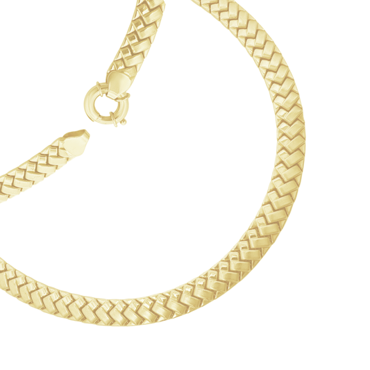 14K Yellow Gold Free Form Neclace 8.5Mm 17In 16.5Dwt