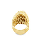 10K Yellow Gold Jesus Face Mens Ring Size 10 7.8Dwt