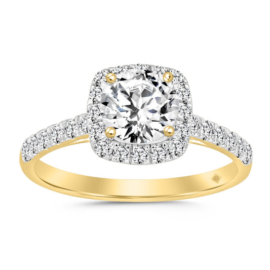 1.50Ctw 14K Yellow Gold Lab Grown Solitaire Engagement Ring