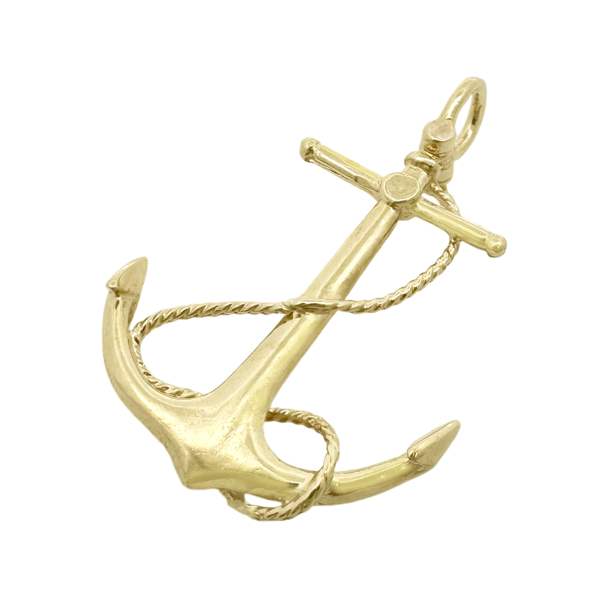 10K Yellow Gold Anchor Pendant 4.3Dwt
