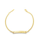 14K Yellow Gold Baby Miami Cuban Id Bracelet 4Mm 6In 1.7Dwt
