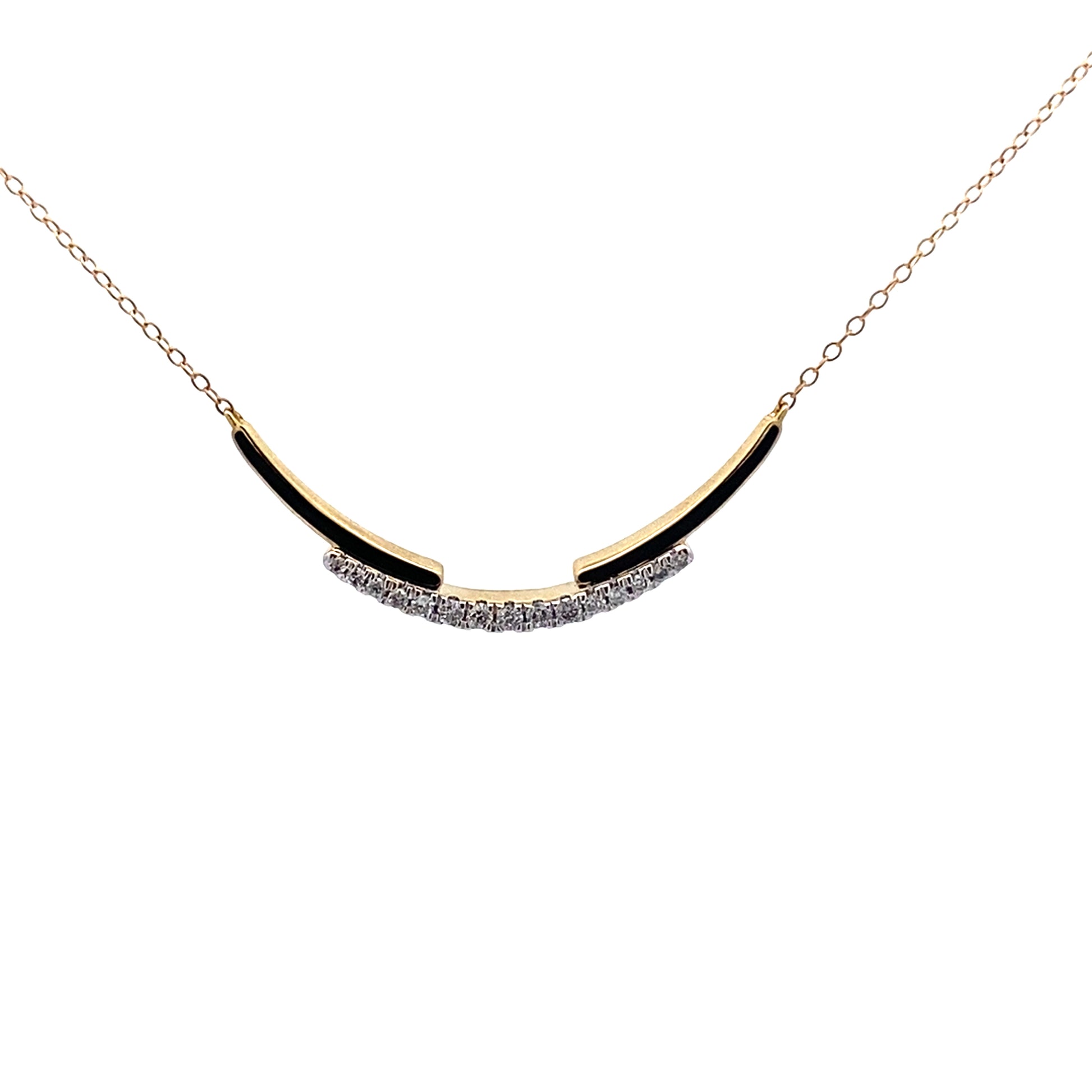 0.25Ctw 14K White Gold Diamond Necklace 18In 1.9Dwt