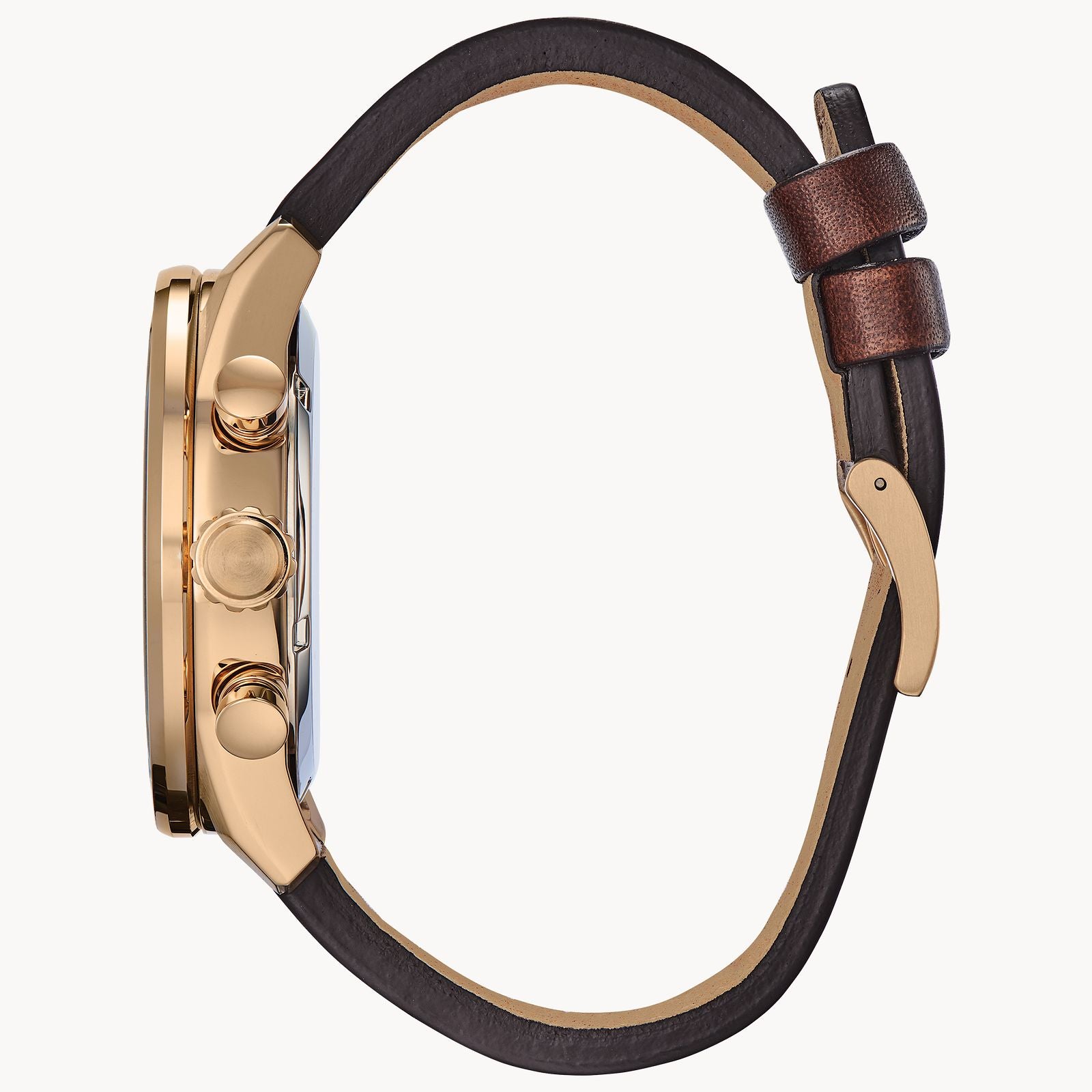 Citizen Mens Avion Watch (CA4213-18L) Blue Dial Brown Straps