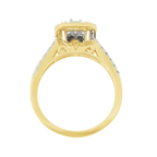 0.73Ctw 14K Yellow Gold Diamond Engagement Rings Size 7 1.8Dwt