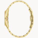 Bulova Surveyor Ladies Watch (97P172) Gold Tone Mother Of Pearl Dial Diamond Markers