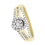 0.35Ctw 10K Yellow Gold Diamond Engagement Ring Size 7 1.7Dwt