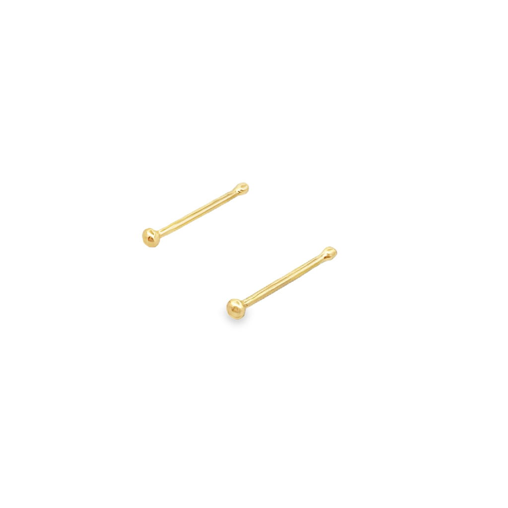 14K Yellow Gold  Stud Nose Ring