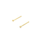 14K Yellow Gold  Stud Nose Ring