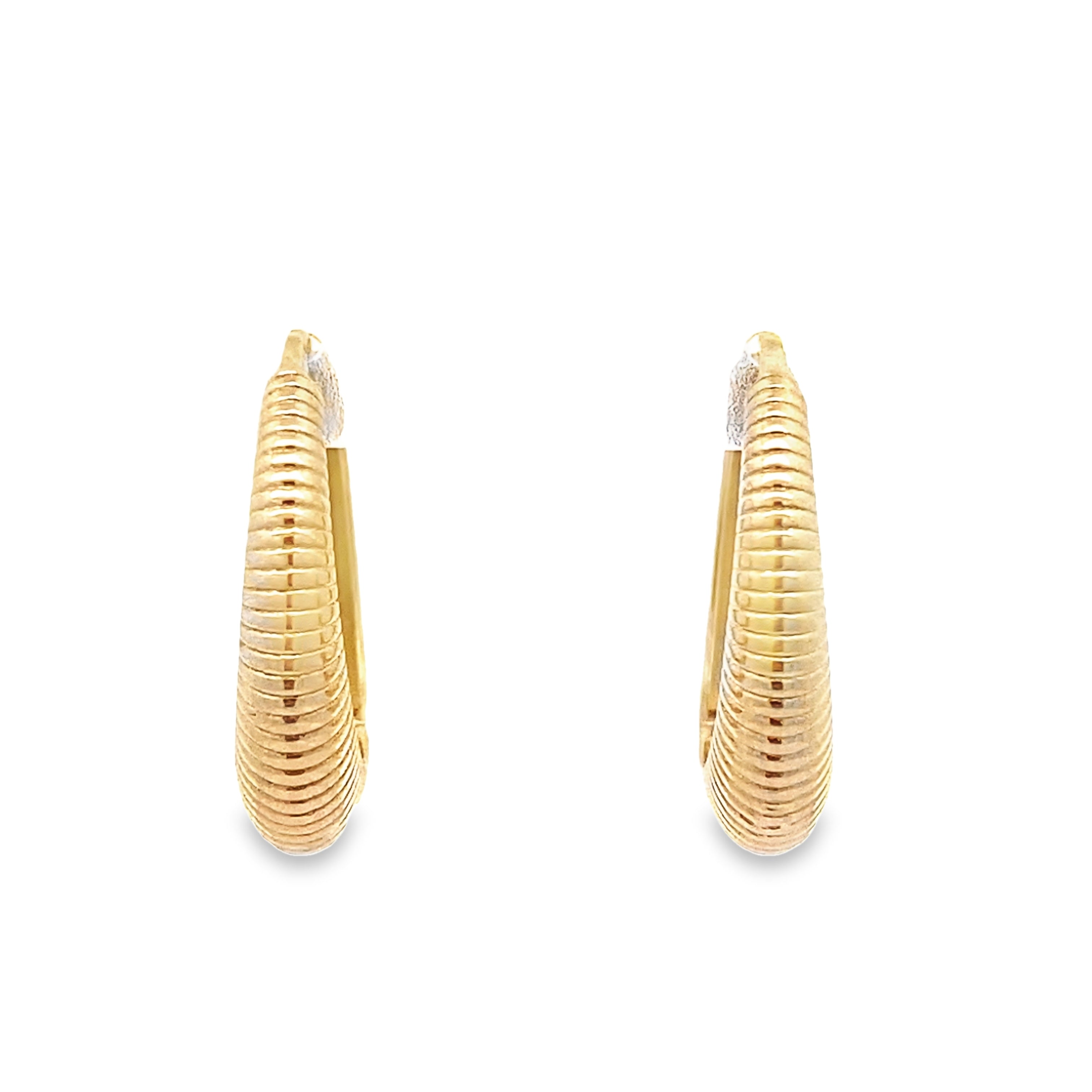 14K Yellow Gold  Medium Hoops Earrings 2.3Dwt