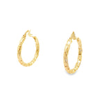10K Yellow Gold Medium Hoop Earrings 1.1Dwt