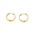 14K Two Tone Small Huggie Earrings 0.7Dwt