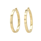 10K Yellow Gold Screw Style Large Hoop Earrings 3.2Dwt