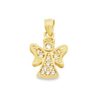 10K Yellow Gold Cz Angel Pendant 1.0Dwt