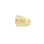 14K Yellow Gold Cz  Mens Fashion Ring Size 10 5.4Dwt