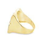 10K Yellow Gold Cz Square Rosetta Mens Ring Size 10 4.7Dwt