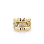 10K Yellow Gold Ladies Cz Fashion Ring Size 7