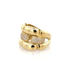 10K Yellow Gold Ladies Cz Fashion Ring Size 7