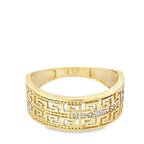 10K Yellow Gold Ladies Greek Key Ring Size 6 1.2Dwt