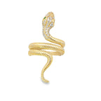 14K Yellow Gold Ladies Snake Ring Size 7 3.5Dwt
