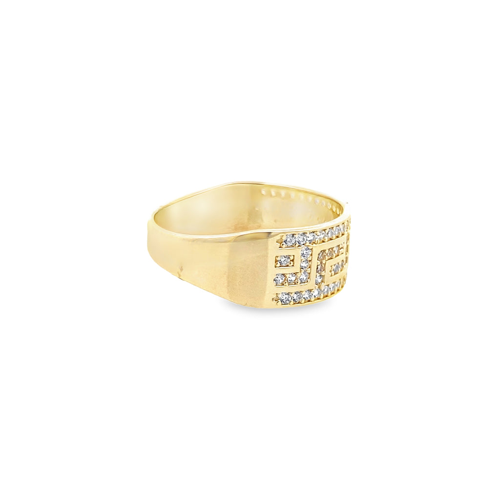 14K Yellow Gold Lds Cz Fashion Ring Size 8 1.9Dwt