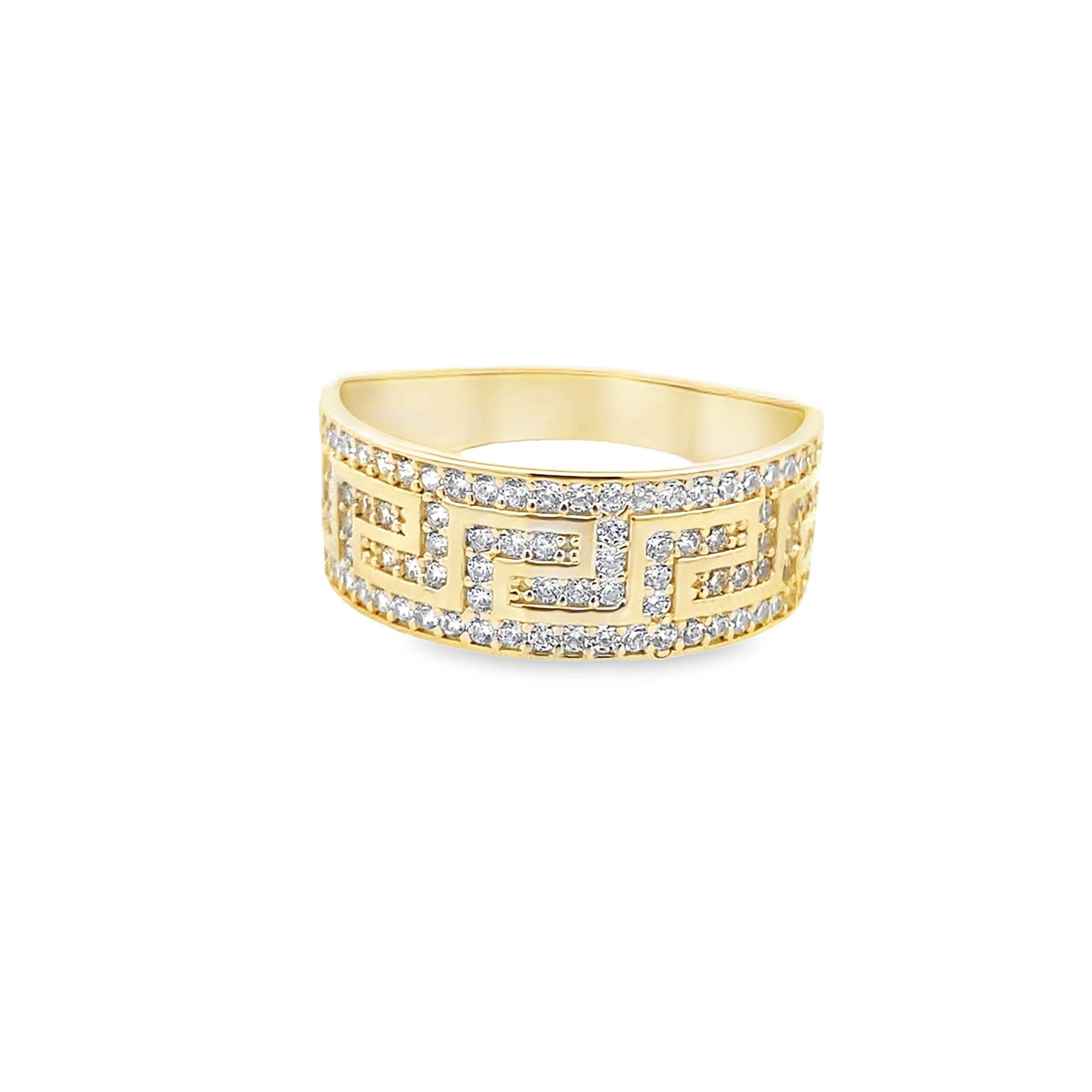 14K Yellow Gold Lds Cz Fashion Ring Size 8 1.9Dwt