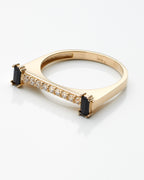 14K Yellow Gold Ladies Flat Bar Ring Size 7 1.4Dwt