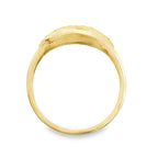 14K Yellow Gold Lds Cz Design Fashion Ring Size 7.5 1.2Dwt