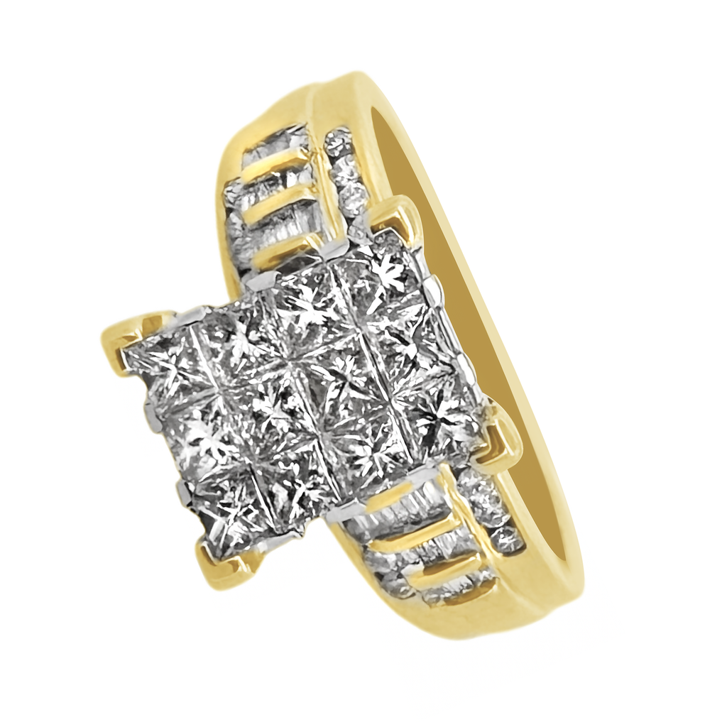 1.15Ctw 10K Yellow Gold Diamond Engagement Ring Size 7 2.9Dwt